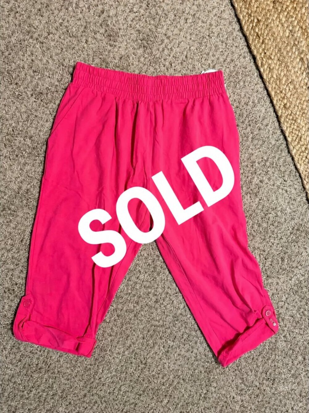 Moral Society Cotton Blend Berry Pink Pants M NWT